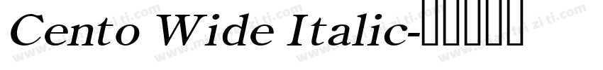 Cento Wide Italic字体转换
